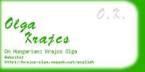 olga krajcs business card